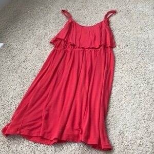 3/$25 Amber Blue Dress Size L Pink with Cutout style Back